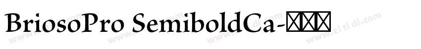 BriosoPro SemiboldCa字体转换